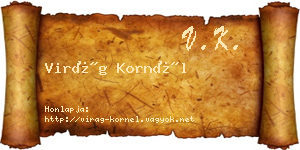 Virág Kornél névjegykártya