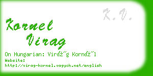 kornel virag business card